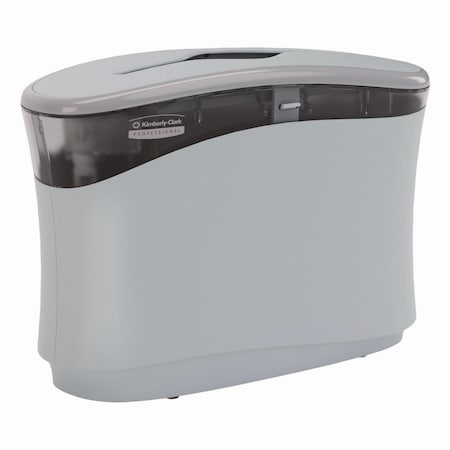 Kleenex Reveal Countertop Folded Towel Dispenser, 13.3 x 5.2 x 9, Gray 55760